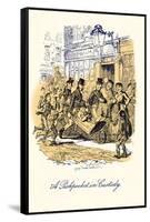 'Sketches by Boz' by Charles Dickens-George Cruikshank-Framed Stretched Canvas