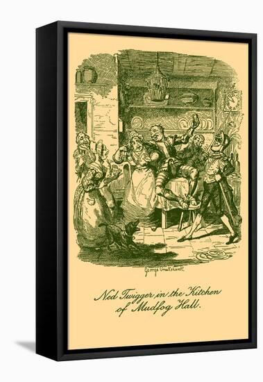 'Sketches by Boz' by Charles Dickens-George Cruikshank-Framed Stretched Canvas