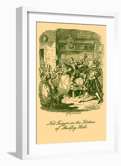 'Sketches by Boz' by Charles Dickens-George Cruikshank-Framed Giclee Print