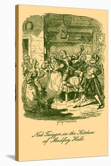 'Sketches by Boz' by Charles Dickens-George Cruikshank-Stretched Canvas