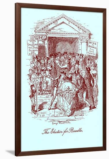 'Sketches by Boz' by Charles Dickens-George Cruikshank-Framed Giclee Print