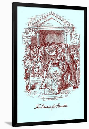 'Sketches by Boz' by Charles Dickens-George Cruikshank-Framed Giclee Print