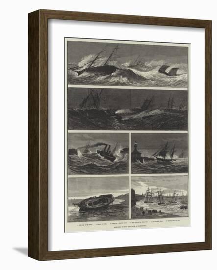 Sketches During the Gale at Lowestoft-null-Framed Giclee Print