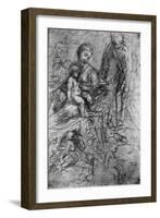 Sketches for a 'Holy Family, by Allegri Da Correggio, 1913-Correggio-Framed Giclee Print