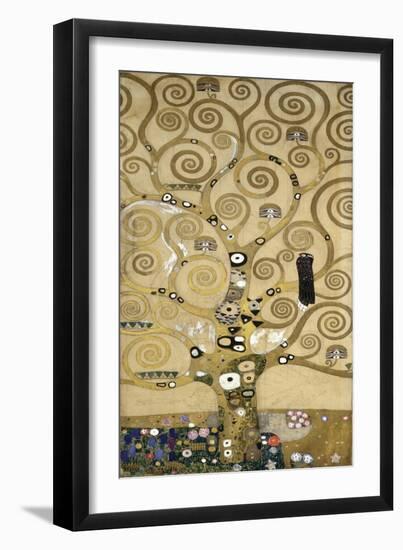 Sketches for the Frieze for the Palais Stoclet in Brussels,Belgium. Watercolour and pencil.-Gustav Klimt-Framed Giclee Print