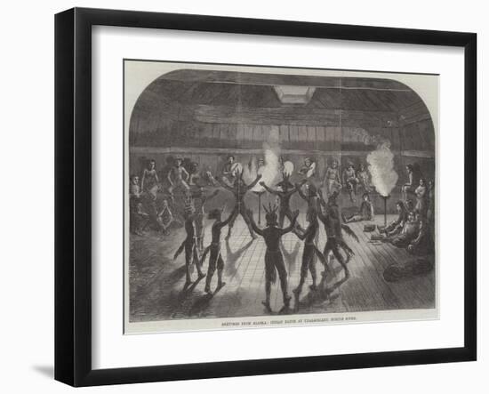 Sketches from Alaska, Indian Dance at Unalachleet, Norton Sound-null-Framed Giclee Print