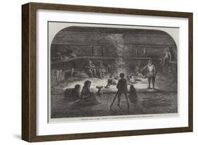 Sketches from Alaska, Interior of an Indian House, Unalachleet River, Norton Sound-null-Framed Giclee Print