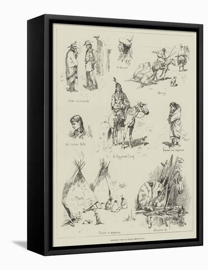 Sketches from an Indian Reservation-Stanley L. Wood-Framed Stretched Canvas
