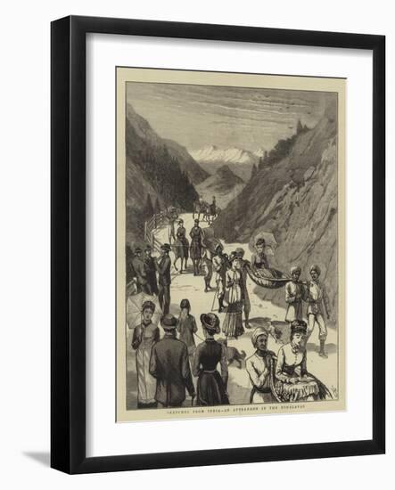 Sketches from India, an Afternoon in the Himalayas-null-Framed Giclee Print