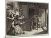 Sketches from Ireland, Woman Making Nets in the Claddagh, Galway-null-Mounted Giclee Print