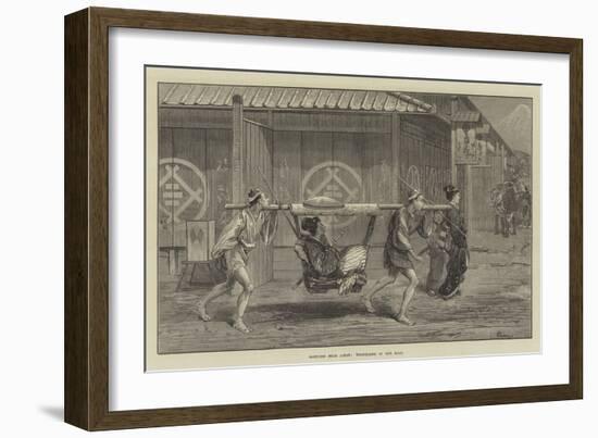 Sketches from Japan, Travelling in the Kago-Felix Regamey-Framed Giclee Print