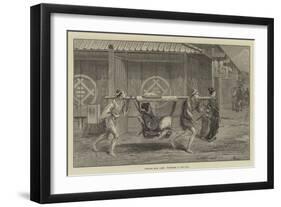 Sketches from Japan, Travelling in the Kago-Felix Regamey-Framed Giclee Print