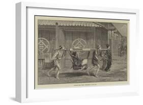 Sketches from Japan, Travelling in the Kago-Felix Regamey-Framed Giclee Print