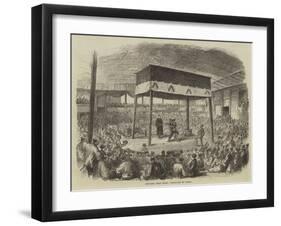 Sketches from Japan, Wrestling at Osaka-null-Framed Giclee Print