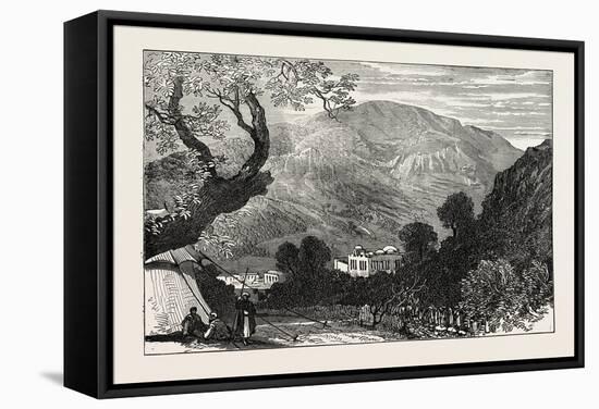 Sketches from Palestine: Mount Ebal and Shechem (Nablous)-null-Framed Stretched Canvas