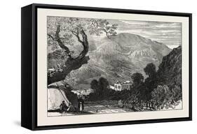 Sketches from Palestine: Mount Ebal and Shechem (Nablous)-null-Framed Stretched Canvas