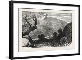 Sketches from Palestine: Mount Ebal and Shechem (Nablous)-null-Framed Giclee Print