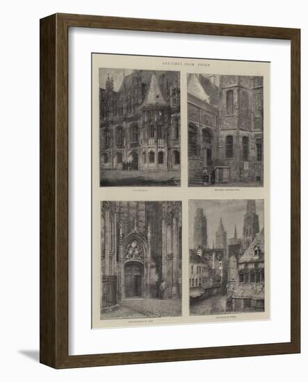 Sketches from Rouen-null-Framed Giclee Print