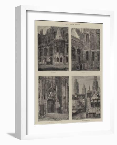 Sketches from Rouen-null-Framed Giclee Print
