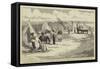 Sketches from South Africa, Hottentot Troops Pitching their Camp in the Peri Bush-Charles Edwin Fripp-Framed Stretched Canvas