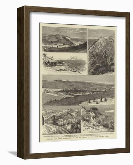 Sketches from South Africa, Views on the New Branch of the North Eastern Railway-null-Framed Giclee Print