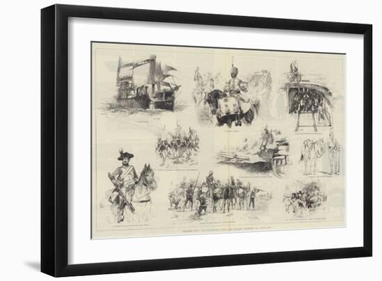 Sketches from The Illustrated Naval and Military Magazine, No 1, July 1884-William Heysham Overend-Framed Giclee Print