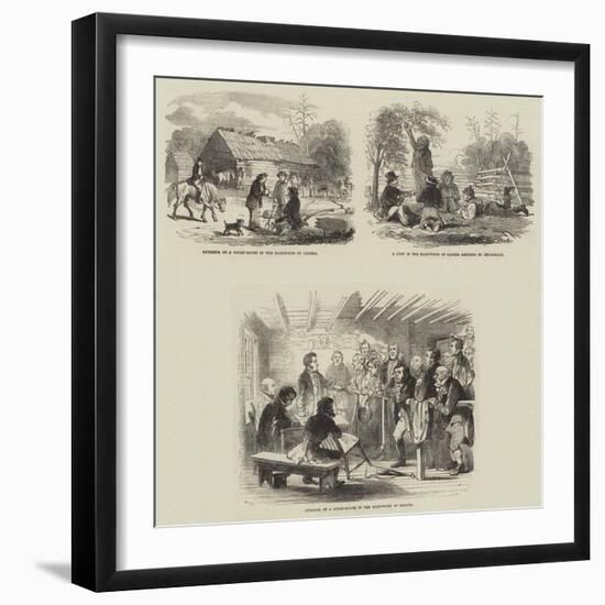 Sketches in a Court-House, Upper Canada-null-Framed Giclee Print