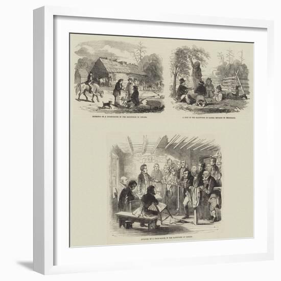 Sketches in a Court-House, Upper Canada-null-Framed Giclee Print