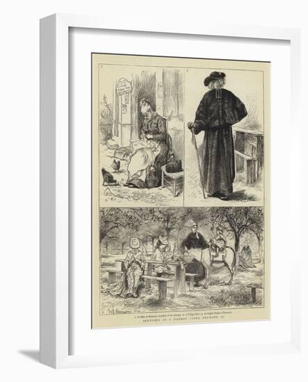 Sketches in a Norman Cider Orchard, II-William John Hennessy-Framed Giclee Print