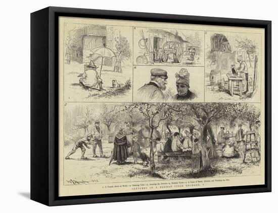 Sketches in a Norman Cider Orchard-William John Hennessy-Framed Stretched Canvas