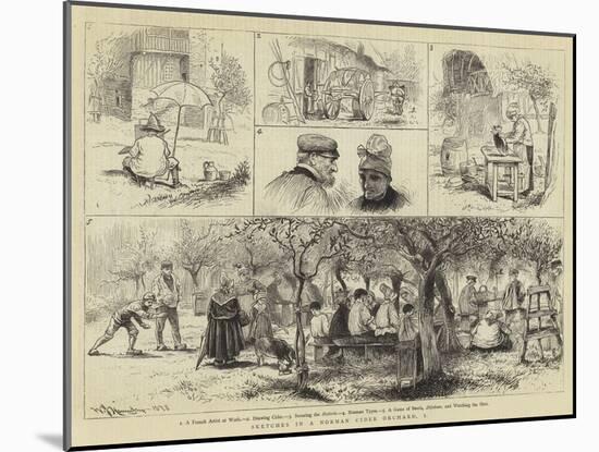 Sketches in a Norman Cider Orchard-William John Hennessy-Mounted Giclee Print