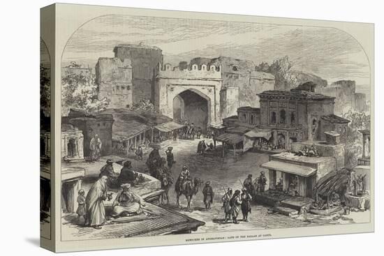 Sketches in Afghanistan, Gate of the Bazaar at Cabul-null-Stretched Canvas