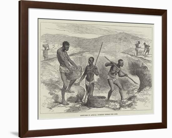 Sketches in Africa, Burning Shells for Lime-null-Framed Giclee Print