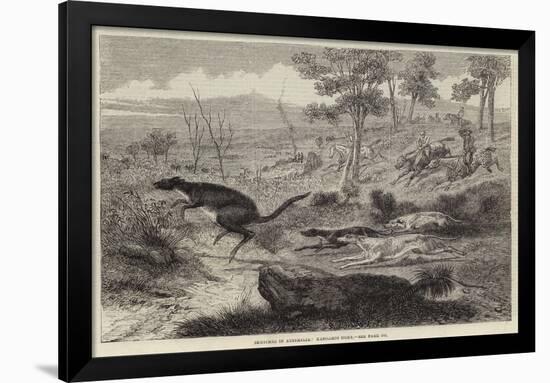 Sketches in Australia, Kangaroo Hunt-null-Framed Giclee Print