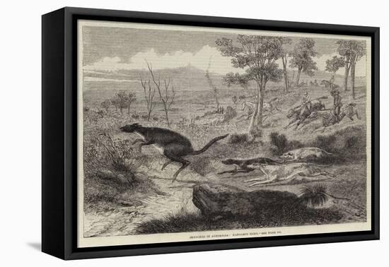 Sketches in Australia, Kangaroo Hunt-null-Framed Stretched Canvas