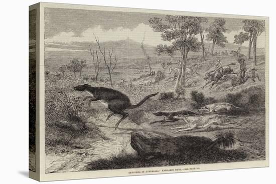 Sketches in Australia, Kangaroo Hunt-null-Stretched Canvas