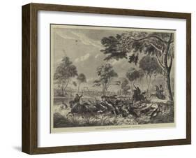 Sketches in Australia, Kangaroo Hunting-null-Framed Giclee Print