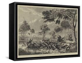 Sketches in Australia, Kangaroo Hunting-null-Framed Stretched Canvas