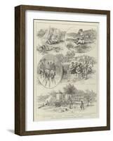 Sketches in Bechuanaland, the Border Police on the March to Matabeleland-null-Framed Giclee Print