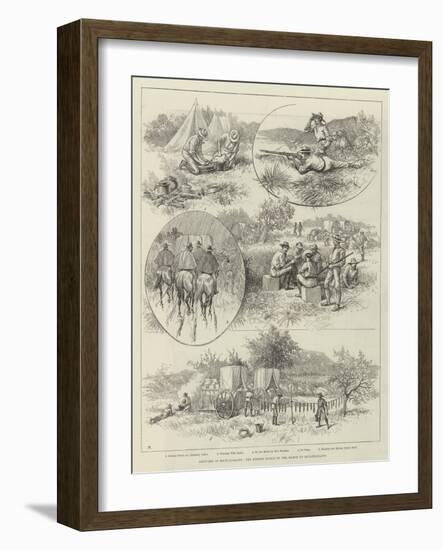 Sketches in Bechuanaland, the Border Police on the March to Matabeleland-null-Framed Giclee Print