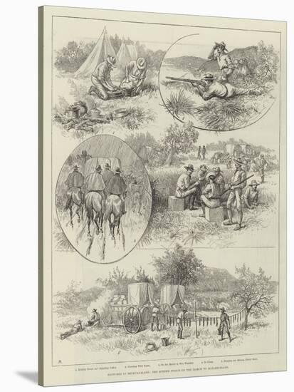 Sketches in Bechuanaland, the Border Police on the March to Matabeleland-null-Stretched Canvas