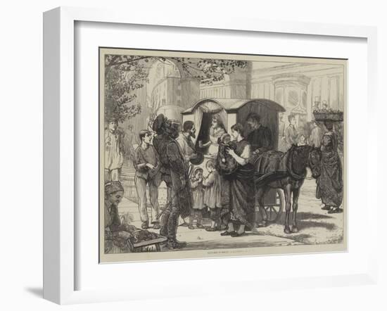 Sketches in Berlin, a Seltzer-Water Cart-null-Framed Giclee Print