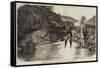 Sketches in Braemar, Fly-Fishing on the Cluny-J.M.L. Ralston-Framed Stretched Canvas