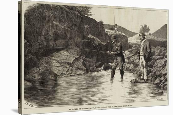 Sketches in Braemar, Fly-Fishing on the Cluny-J.M.L. Ralston-Stretched Canvas