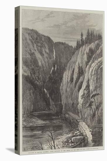 Sketches in British Columbia, Upper Entrance to the Defile at the Head of Bute Inlet-null-Stretched Canvas