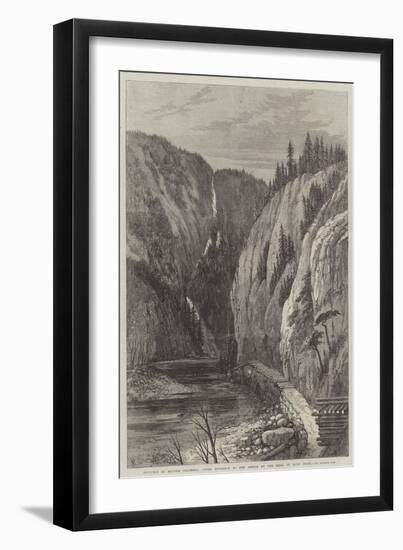 Sketches in British Columbia, Upper Entrance to the Defile at the Head of Bute Inlet-null-Framed Giclee Print