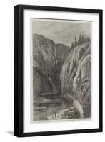 Sketches in British Columbia, Upper Entrance to the Defile at the Head of Bute Inlet-null-Framed Giclee Print