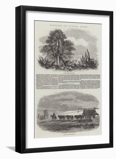 Sketches in Buenos Ayres-null-Framed Giclee Print