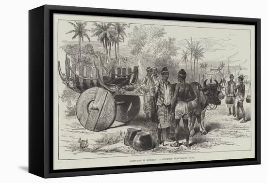 Sketches in Burmah, a Burmese Travelling Cart-null-Framed Stretched Canvas