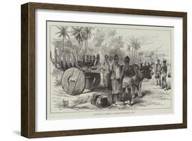 Sketches in Burmah, a Burmese Travelling Cart-null-Framed Giclee Print